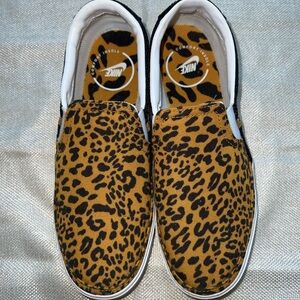 Leopard Print Nike Slip-ons